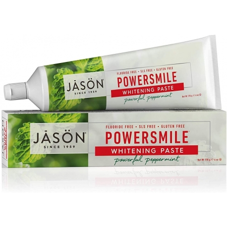 Відбілююча зубна паста, м'ята перцева 170 г Jason Natural, PowerSmile