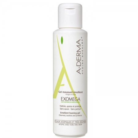 Гель для душу для атопічної шкіри з екстрактом вівса A-Derma Exomega Emollient Foaming Gel