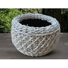 Вазон-корзина з ротангу хендмейд - Плетений кошик для квітів