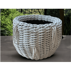 Вазон-корзина з ротангу хендмейд - Плетений кошик для квітів