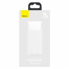 Power Bank Baseus 10000mAh 20W Display Black павербанк USB-C PD 3xUSB 3A білий Power Bank Baseus 10000mAh 20W Display Black павербанк USB-C PD 3xUSB 3A білий