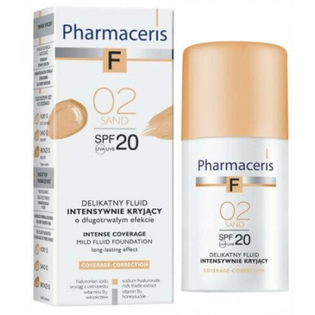 Делікатний тональний флюїд Pharmaceris F - Intense Coverage Mild Fluid Foundation SPF20 №02