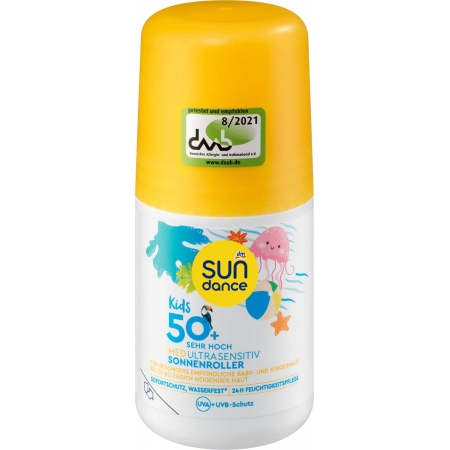 SUNDANCE Sonnen Roller Kids SPF 50+ Сонцезахисний гіпоалергенний водостійкий ролик для дитячої шкіри 0+