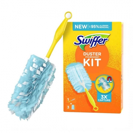 Щітка магніт для збирання пилу Swiffer duster, піпідастр з 3-ма змінними насадками