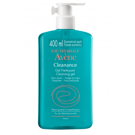Avene Cleanance Gel Nettoyant 400 ml очищающий гель для жирной проблемной кожи, 400 мл