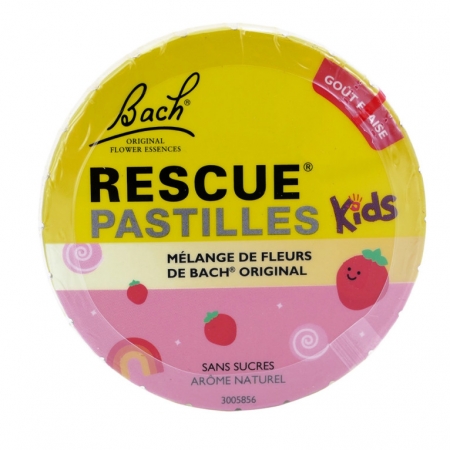 Bach Rescue Pastilles Kids Goût Fraise Натуральні дитячі пастилки для спокою з суницею