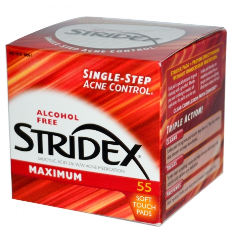 Серветки анти-акне Stridex Maximum із саліциловою кислотою 55шт
