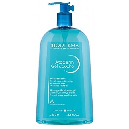Bioderma Atoderm Gel Douche 1 л — зволожуючий гель для душу для сухої та чутливої шкіри