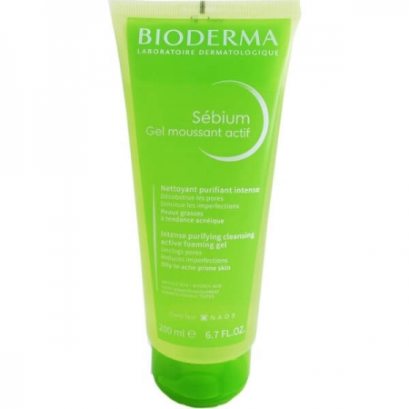 Bioderma Sébium Active Purifying Cleansing Gel — очищувальний гель для жирної та проблемної шкіри Термін придатності 10.2026