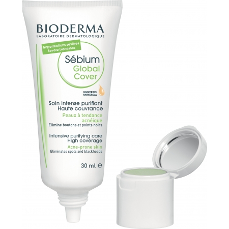 Bioderma Sébium Global Cover - тональний крем для шкіри з акне та вугровими висипаннями