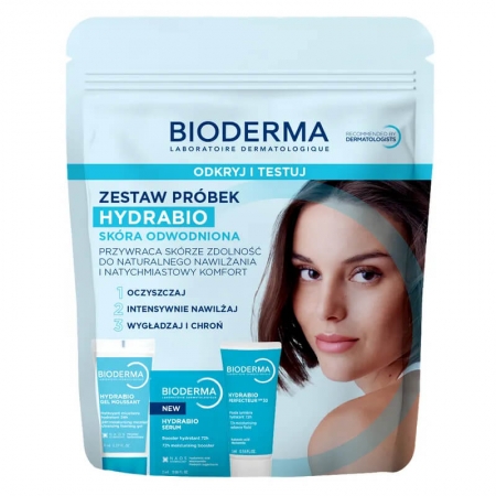 Bioderma Hydrabio - Набір пробників для зневодненої шкіри, 8 мл + 2 мл + 5 мл Bioderma Hydrabio - Набір пробників для зневодненої шкіри, 8 мл + 2 мл + 5 мл