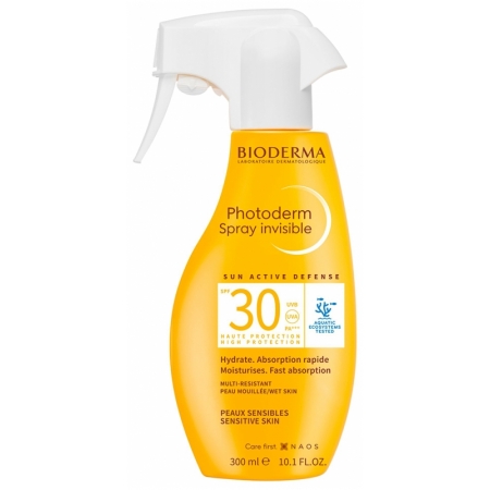 Bioderma Photoderm SPF 30 Spray 300 ml — сонцезахисний спрей для обличчя та тіла