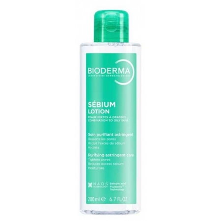 Bioderma Sebium Lotion – лосьйон для жирної, комбінованої, чутливої ​​шкіри 200мл