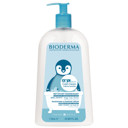 Bioderma ABCDerm Cold-Cream 1 л Поживний очищуючий крем для душу