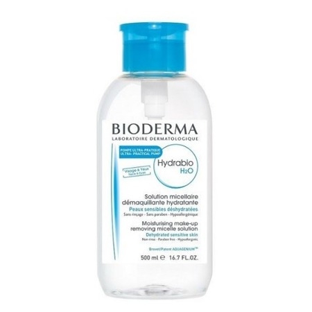 Bioderma Hydrabio H2O Micelle Solution  - міцелярна очищуюча вода з дозатором 500 мл