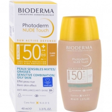 Вioderma Photoderm Nude Touch SPF 50 clair Сонцезахисний флюід для жирної й комбінованої шкіри обличчя