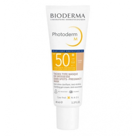  Сонцезахисний тонуючий крем  проти пігментних плям  Bioderma Photoderm M Clair  SPF 50+ 