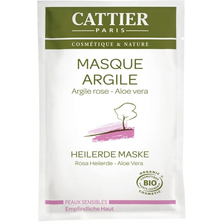 Маска із рожевою глиною Cattier Masque argile peaux sensibles 12,5мл.