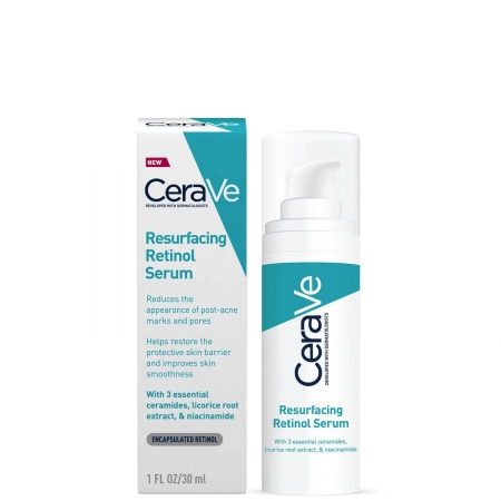 CeraVe Resurfacing Retinol Serum Сироватка з ретинолом для вирівнювання текстури шкіри обличчя та зменшення слідів недосконалостей