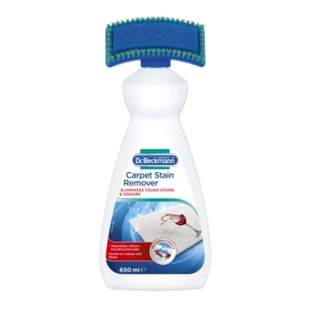 Плямовивідник зі щіткою для килимів та меблів, Dr. Beckmann carpet stain remover, 650 мл