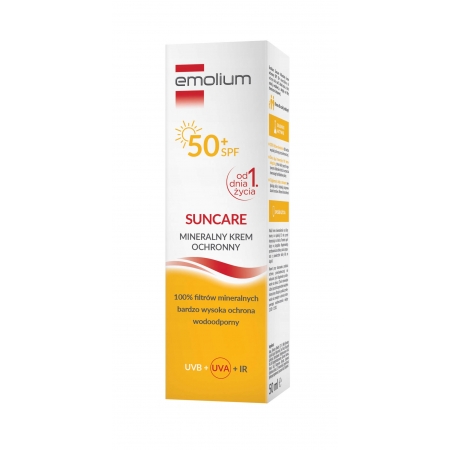 Emolium Suncare - мінеральний захисний крем для дітей від 1 дня життя та дорослих, SPF 50+, 50 мл підходить при атопічному дерматиті