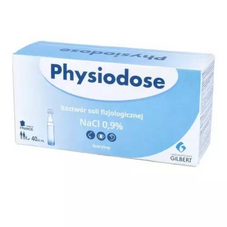 Фізіодози для гігієни носа та очей - Gilbert Physiodose NACL 0,9%, 40х5 мл Фізіодози для гігієни носа та очей - Gilbert Physiodose NACL 0,9%, 40х5 мл