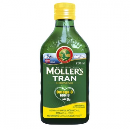 Mollers tran omega-3 норвезький риб'ячий жир для дітей від 3 років та дорослих 250 мл (цитрус)