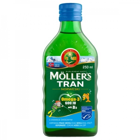 Mollers tran omega-3 норвезький риб'ячий жир від 3 років та дорослих, фруктовий, 250 мл