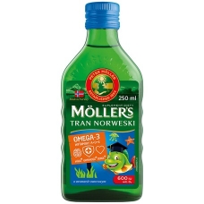 Mollers tran omega-3 норвезький риб'ячий жир від 3 років та дорослих, фруктовий, 250 мл