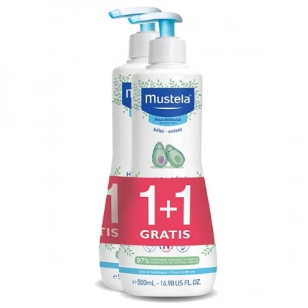 Mustela Bebe Enfant HydraBebe, молочко для тіла з 1 дня, 500 мл + молочко для тіла, 500 мл безкоштовно Mustela Bebe Enfant HydraBebe, молочко для тіла з 1 дня, 500 мл + молочко для тіла, 500 мл безкоштовно