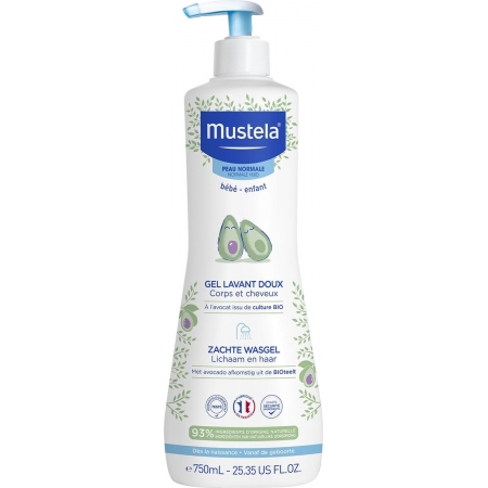 Гель для душу, купання новонароджених Mustela Bebe Dermo Cleansing Gel 750 мл