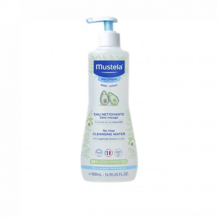 Mustela Bebe No-Rinse Cleansing Water- дитяча рідина для очищення шкіри 500 мл
