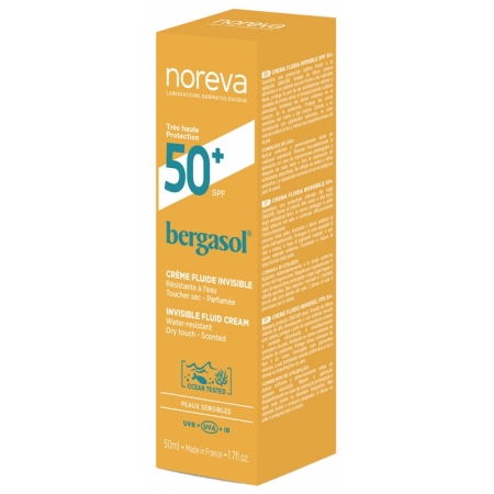 Noreva Bergasol Expert Fluide Fini Invisible SPF50+ 50 мл — Сонцезахисний флюїд з невидимим фінішем