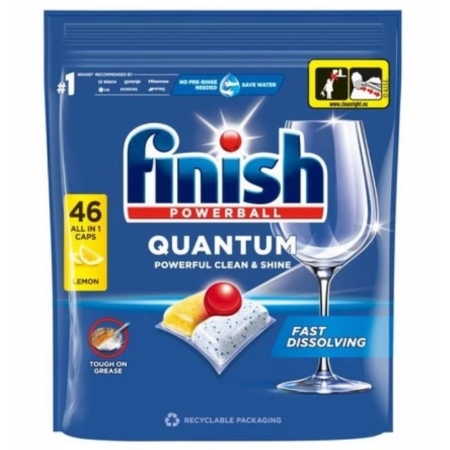 Таблетки для посудомийки FINISH Powerball Quantum All in 1 Fresh, 46 шт
