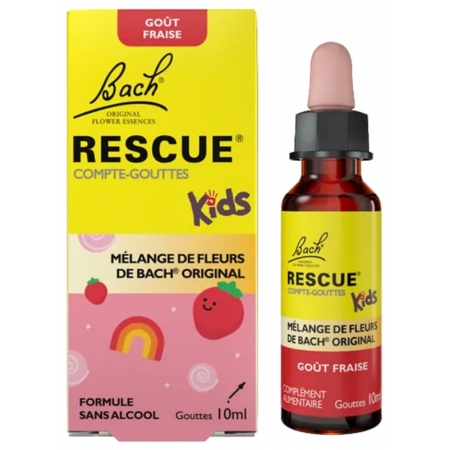 Rescue Bach Kids Strawberry Flavored Dropper 10 мл – краплі Баха для дітей з полуничним смаком