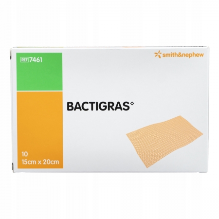 Сітчаста пов’язка Smith & Nephew BACTIGRAS 15 x 20 см – антисептична марля з парафіном 10шт