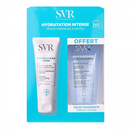 Набір SVR Hydraliane Legere 40мл + Очищаючий гель SVR Physiopure Cleansing Foaming Gel 50мл