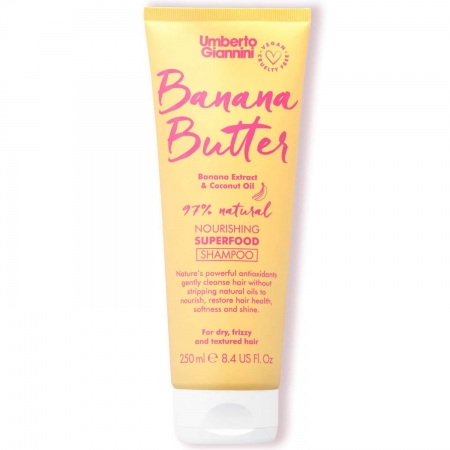 Живильний шампунь Umberto Giannini Banana Butter Nourishing Superfood Shampoo 250 мл