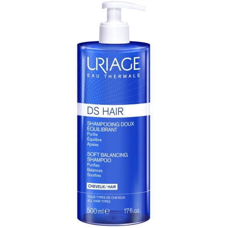 Uriage DS Hair Soft Balancing Shampoo шампунь для волосся для чутливої ​​шкіри голови 500мл