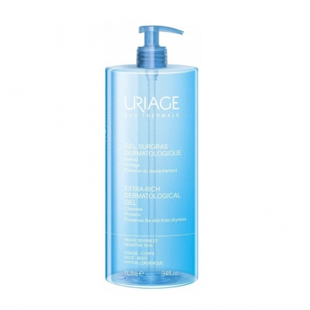 Очищуючий дерматологічний гель Uriage Dermatological Cleanser Gentle Foaming Gel 1л Очищуючий дерматологічний гель Uriage Dermatological Cleanser Gentle Foaming Gel 1л