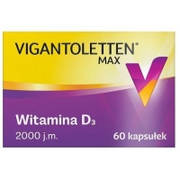Vigantoletten Max 2000 МЕ вітамін D3 60 капсул термін придатності 31.01.2027
